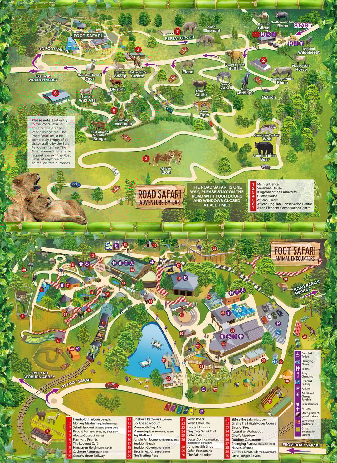 Image of woburn safari park map apr 2026