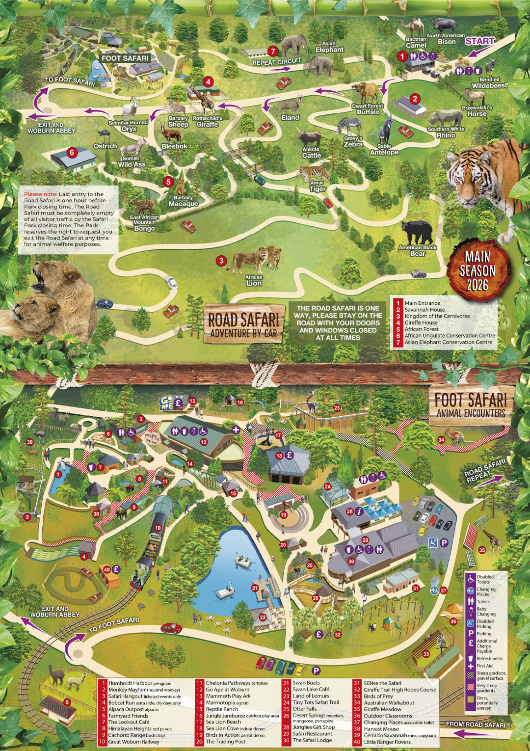Image of woburn safari park map aug 2026